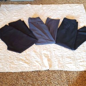 Kenneth Cole Reaction 3 pair Men's Dress Pants Suit Pants Flat Front 34x32 34x36